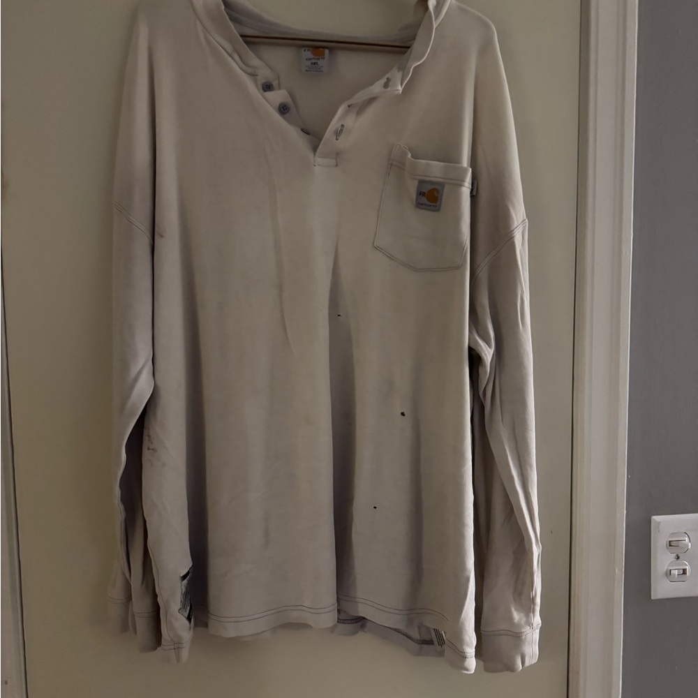 Carhartt Cream Henley Shirt